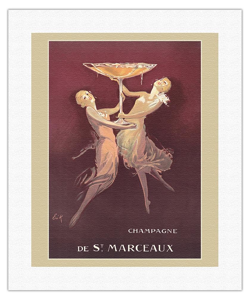 De St. Marceaux - French Champagne - Vintage Advertising Poster by Erik c.1935