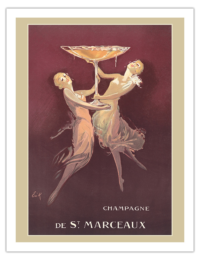 De St. Marceaux - French Champagne - Vintage Advertising Poster by Erik c.1935