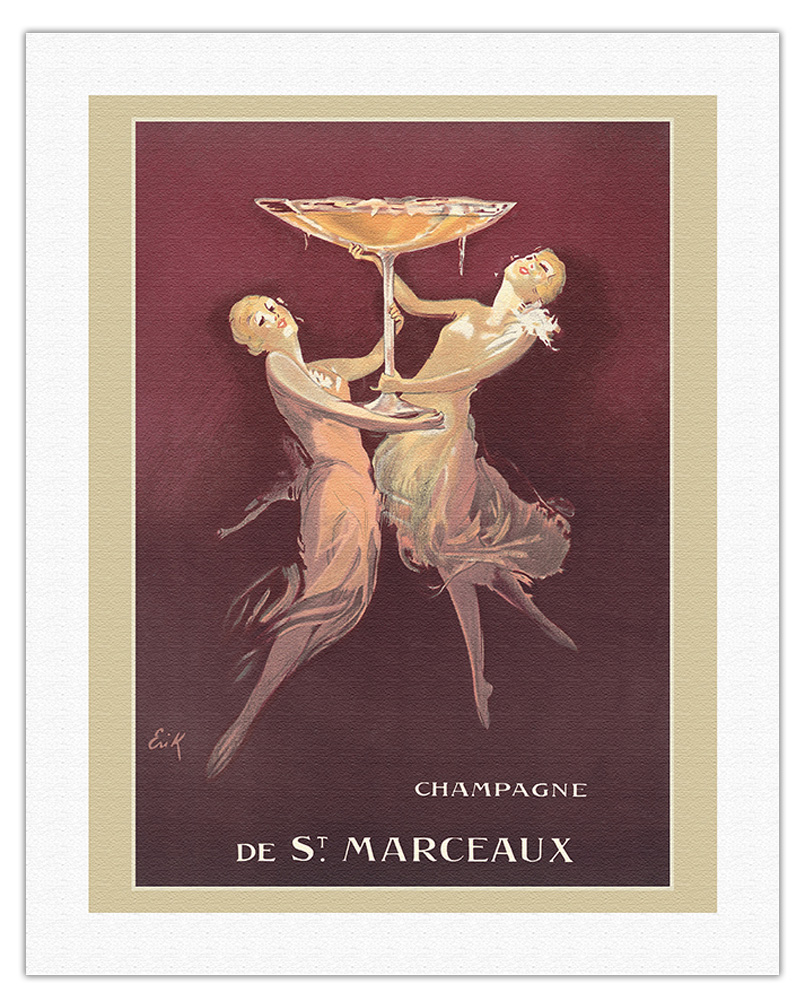 De St. Marceaux - French Champagne - Vintage Advertising Poster by Erik c.1935