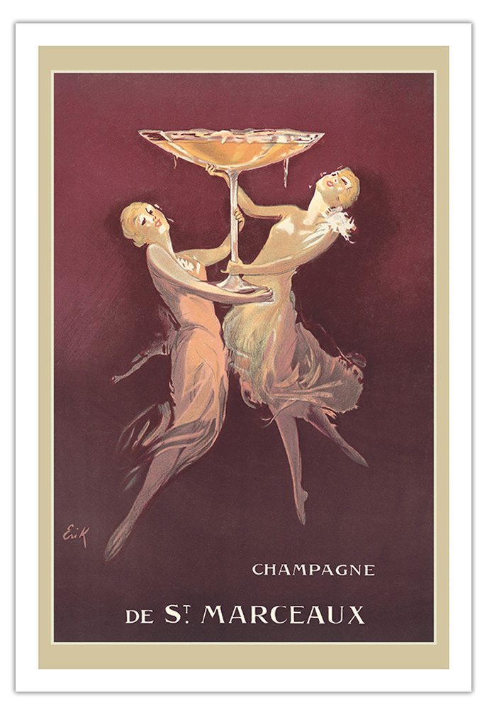 De St. Marceaux - French Champagne - Vintage Advertising Poster by Erik c.1935