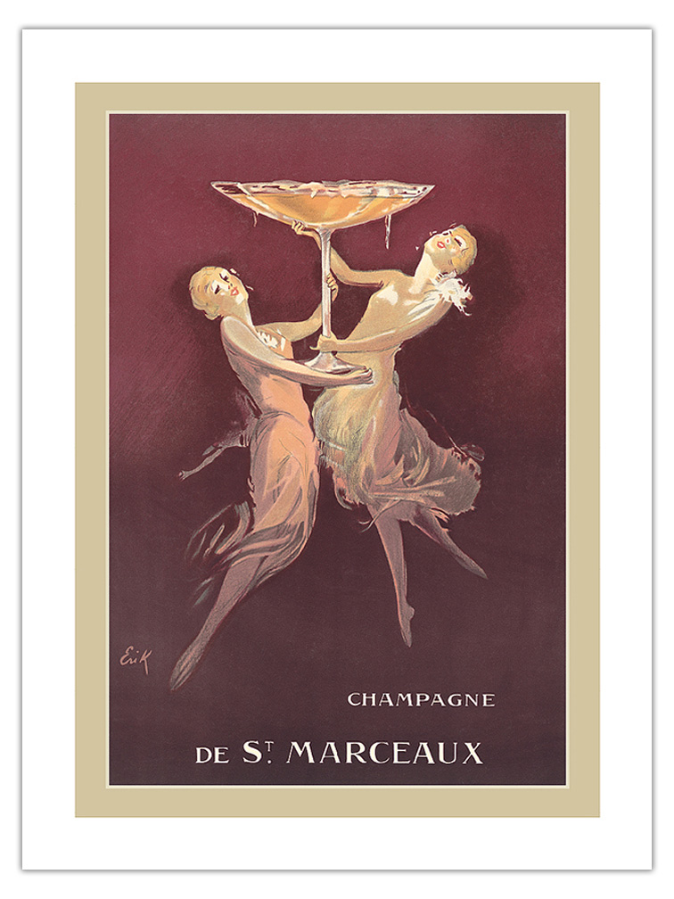 De St. Marceaux - French Champagne - Vintage Advertising Poster by Erik c.1935