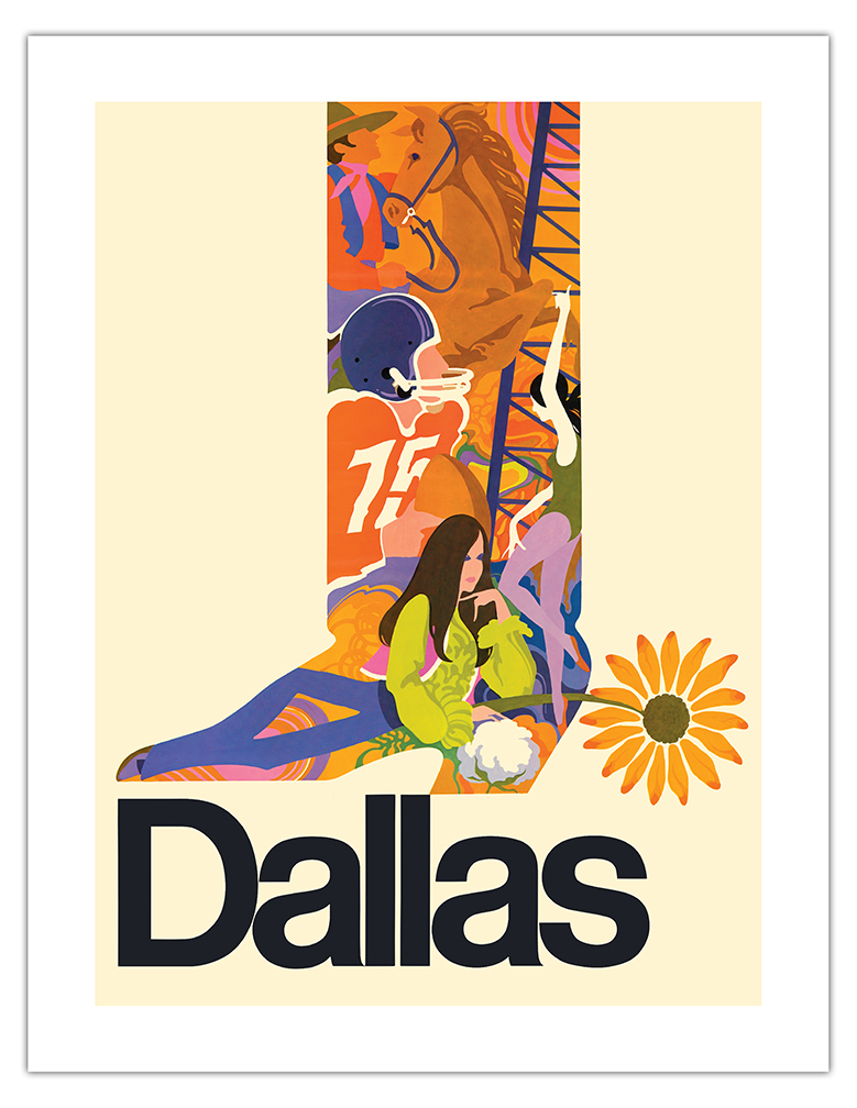 American Airlines Dallas Original Travel hot Poster