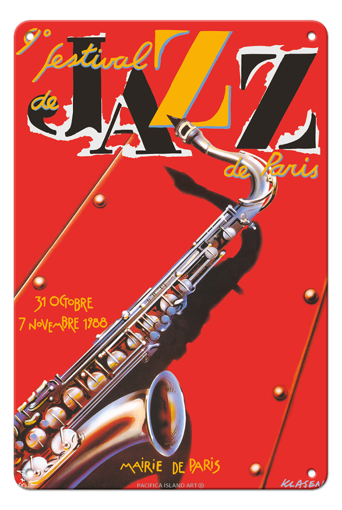 9th Paris Jazz Festival (9˚Festival de Jazz de Paris) Vintage Festival  Poster