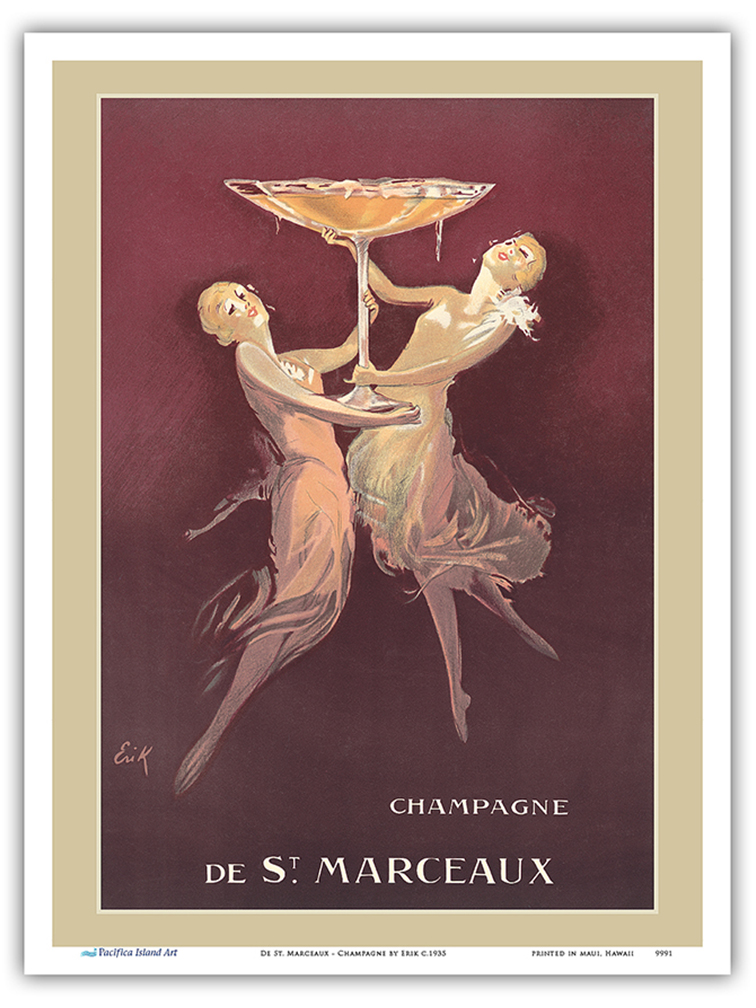 De St. Marceaux - French Champagne - Vintage Advertising Poster by Erik c.1935