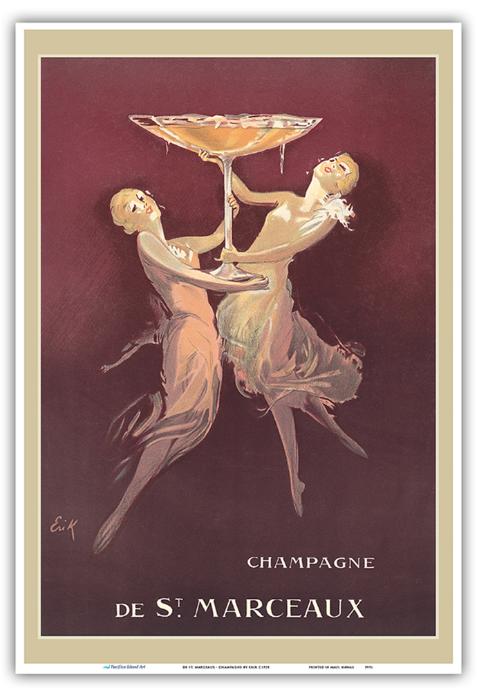 De St. Marceaux - French Champagne - Vintage Advertising Poster by Erik c.1935