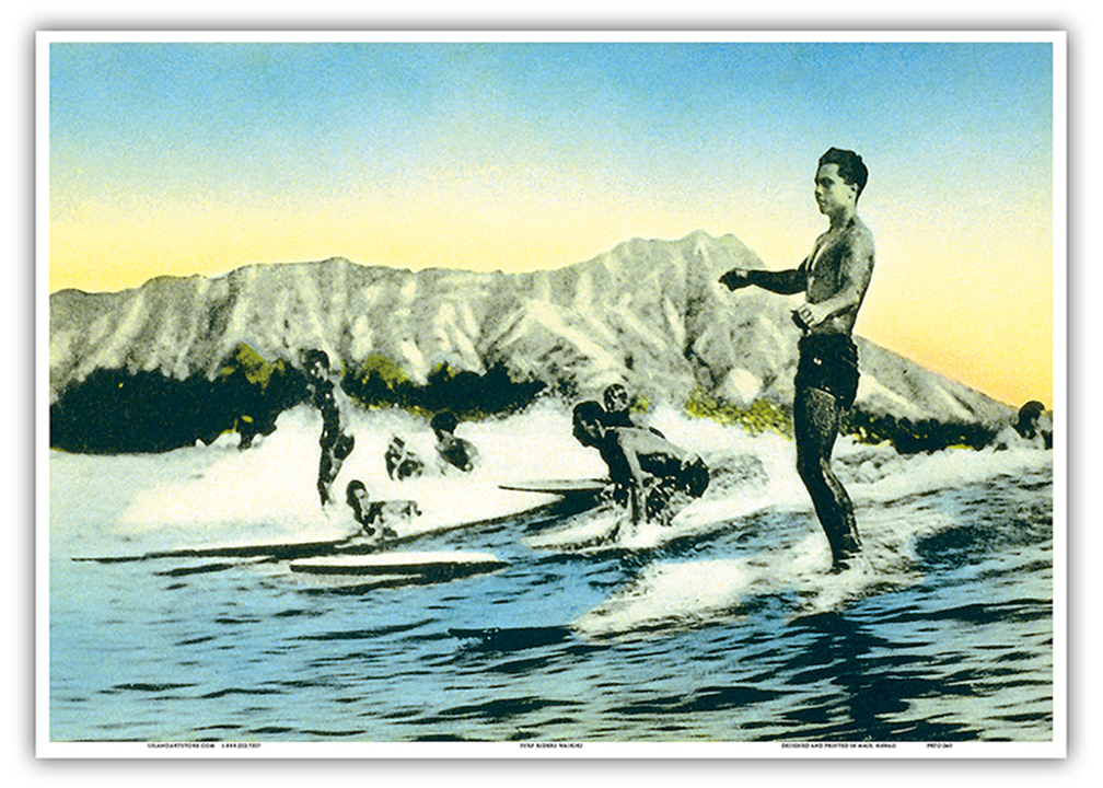 Sea Gods Surf Riders Diamond Head Crater Waikiki Hawaii Vintage