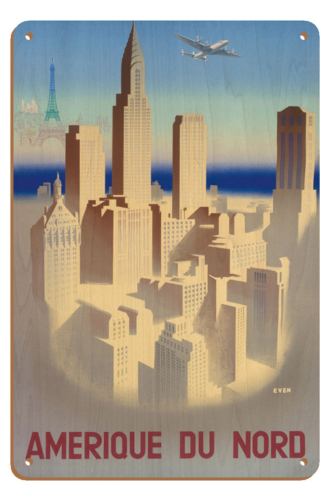 Amerique Du Nord - France - New York City - Vintage Poster by Jean Even c.1950