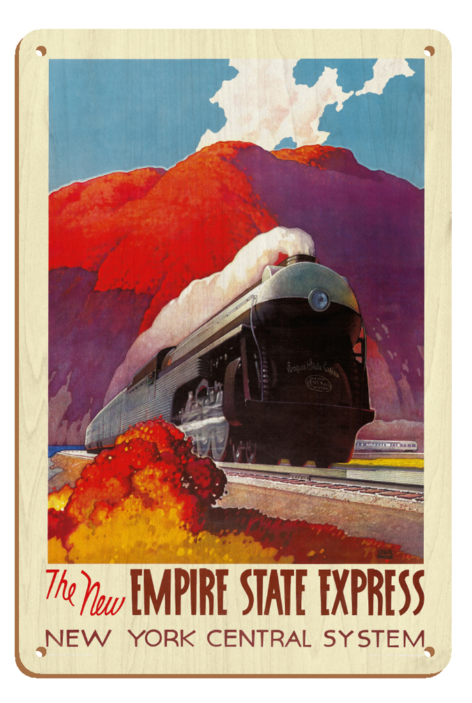 The New Empire State Express - Vintage Railroad Travel Poster by L.D. Ragan 1941