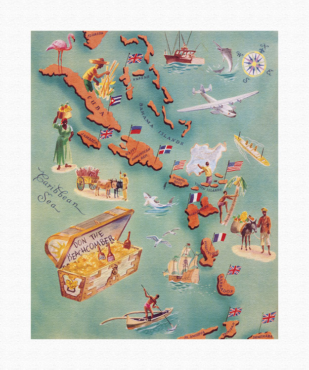 Vintage Map of St Barts Island (1785) Art Print by BravuraMedia