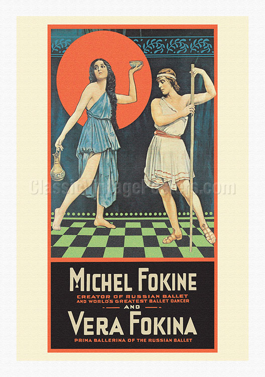 Art Prints & Posters - Michael Fokine and Vera Fokina - c. 1922 