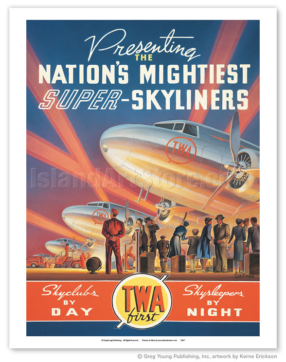 Art Prints & Posters - Super Skyliners - TWA (Transcontinental ...