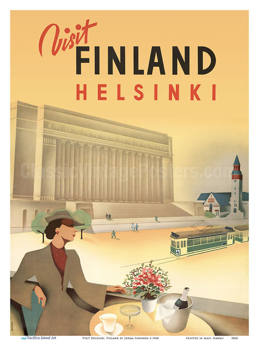 Art Prints & Posters - Visit Helsinki, Finland - Finnish 