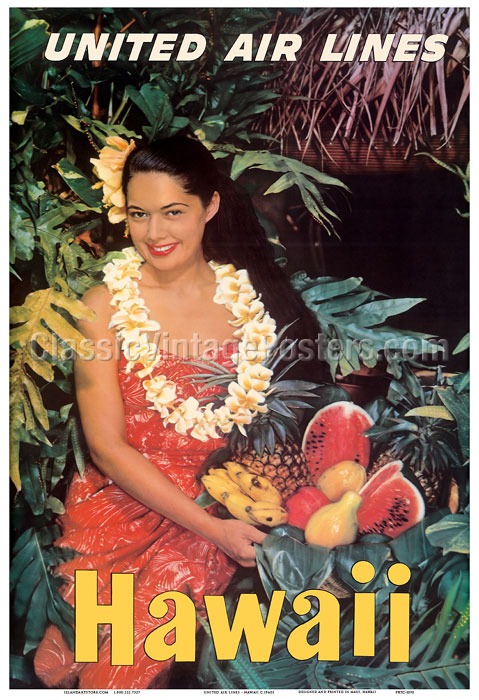 Hawaii 1960s Travel poster - Hawaii 1960s Travel - Posters and Art Prints