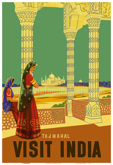 Buy Taj Mahal Blues Folk Art Concert Poster 12x18 Online in India