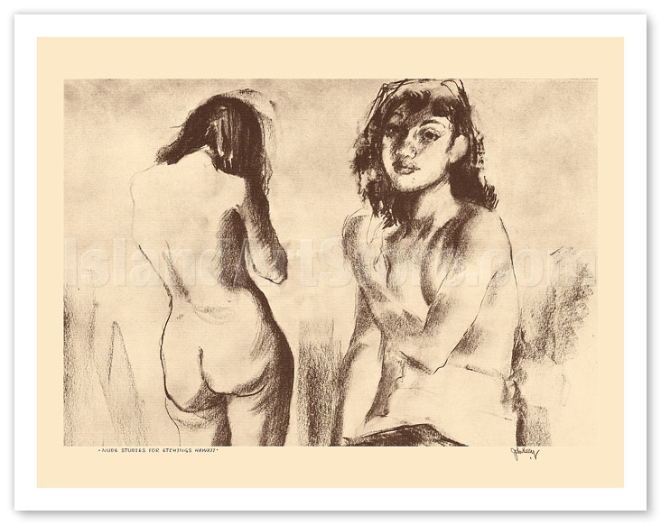 3 Women Naked on a Rock 1940s 00333 - Etsy Denmark