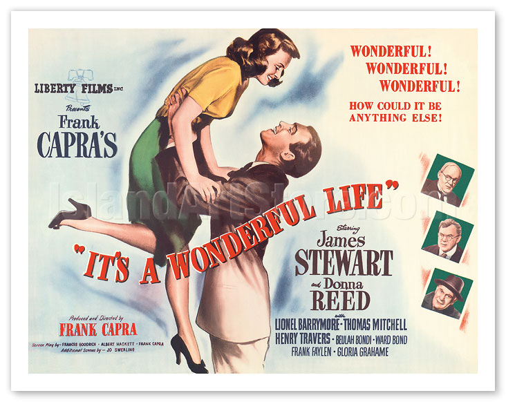 It's A Wonderful Life, Thomas Mitchell, James Stewart, 1946 Wall