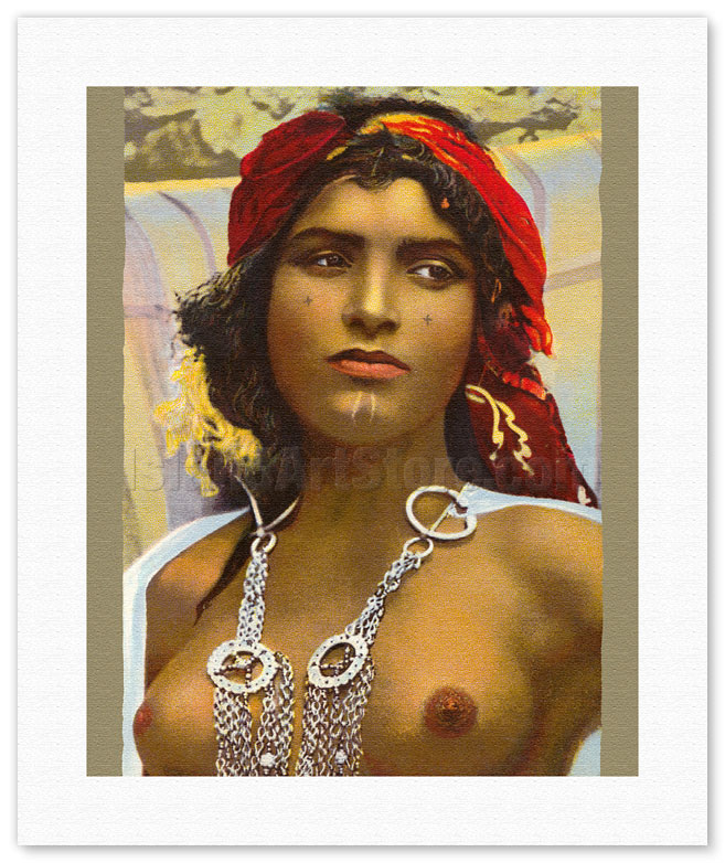 Vintage Art Nudes Erotica - Fine Art Prints & Posters - Moroccan Handmaid - Classic Vintage  Hand-Colored Nude - Exotic Near East Erotica Art - Fine Art Prints & Posters  - IslandArtStore.com