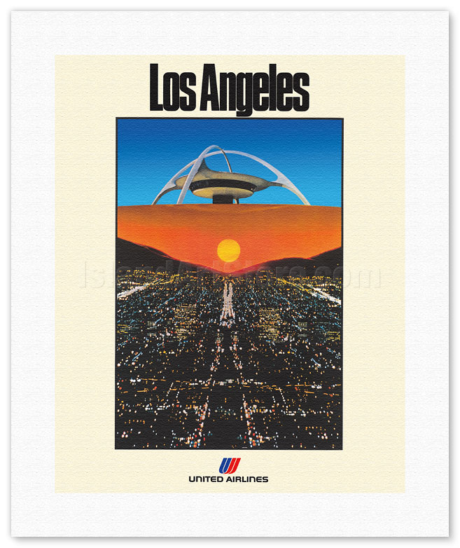 Fine Art Prints Building Posters United Prints Lines 1979 - Theme - - & Air & - c. Fine LAX Angeles Posters Art - Los
