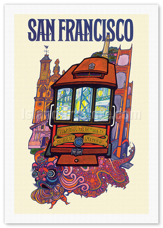 - - Fine Art Prints & Street Market 1960 Presidio, Art - Car Fine - Cable San & Prints Posters c. Francisco California, Posters