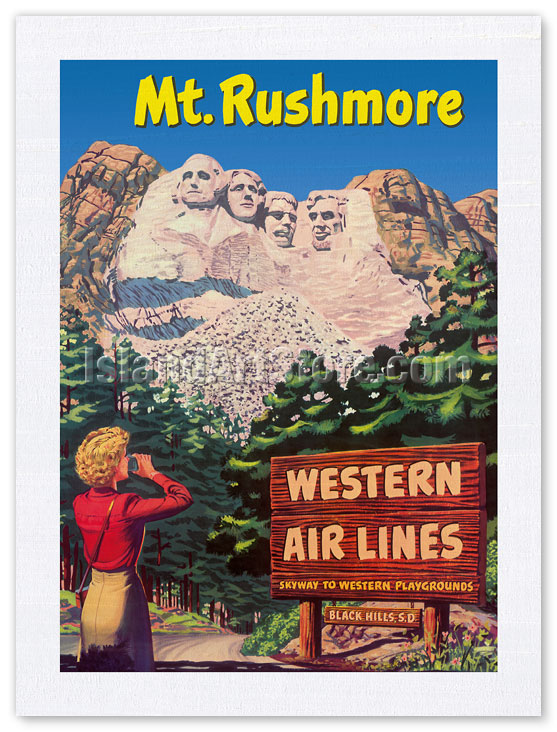 Mount Rushmore Poster National Memorial Wall Art Print 24x18 Home Garden Home Decor Posters Prints