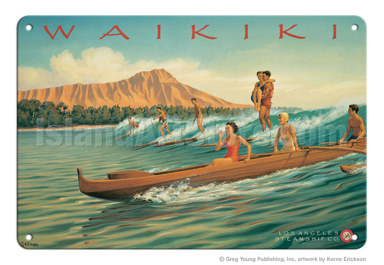 Fine Art Prints & Posters - Waikiki, Hawaii - Surf Riders - Los 
