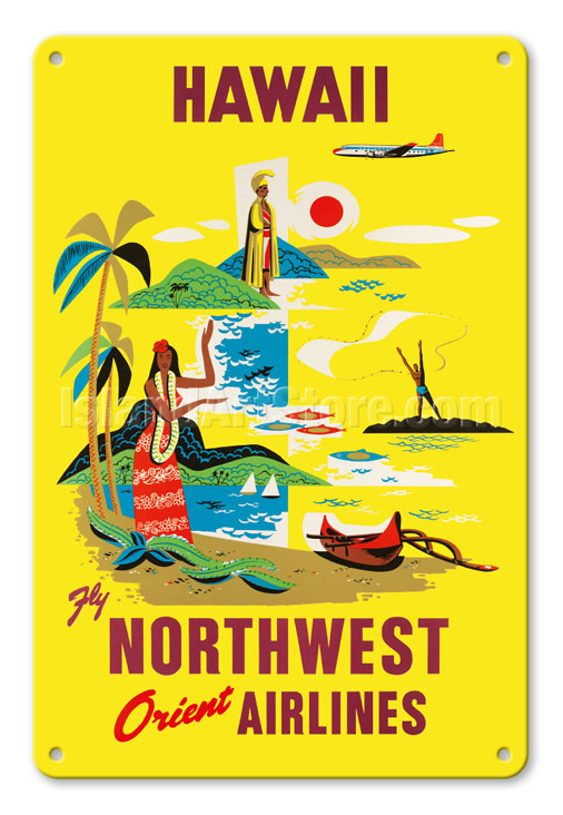 Fine Art Prints & Posters - Northwest Orient Airlines, Hawaii