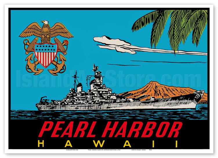 Fine Art Prints & Posters - Pearl Harbor Hawaii - U.S. Navy Destroyer  Battleship - Oahu - Fine Art Prints & Posters - IslandArtStore.com