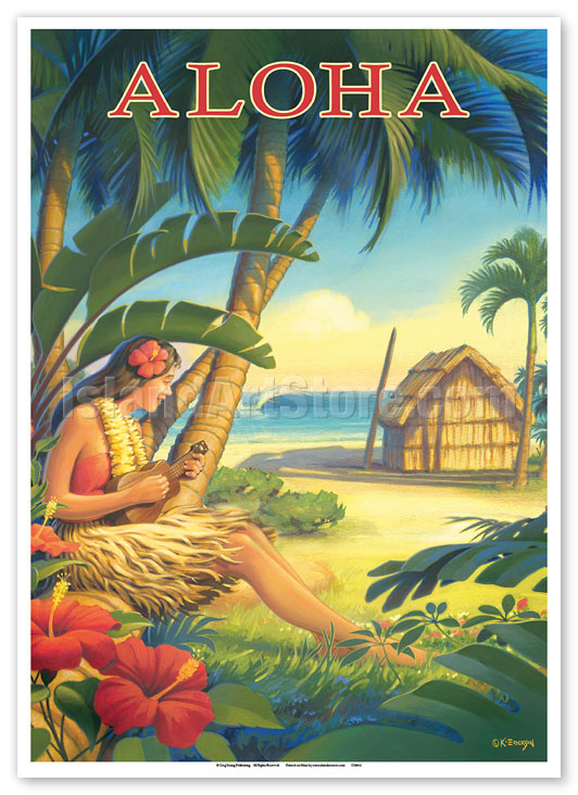 Aloha Hawaii Postcards-Kerne Erickson