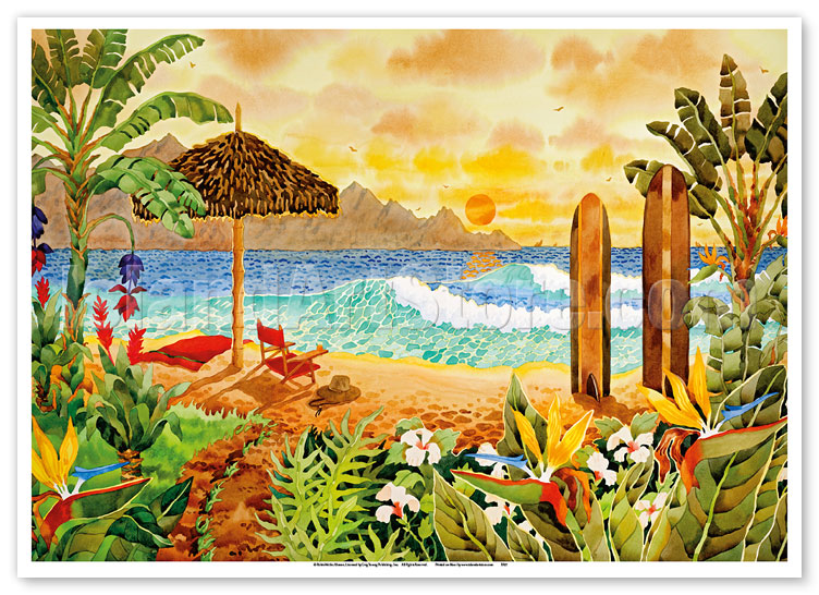 Tropical Scenes Washi Stickers