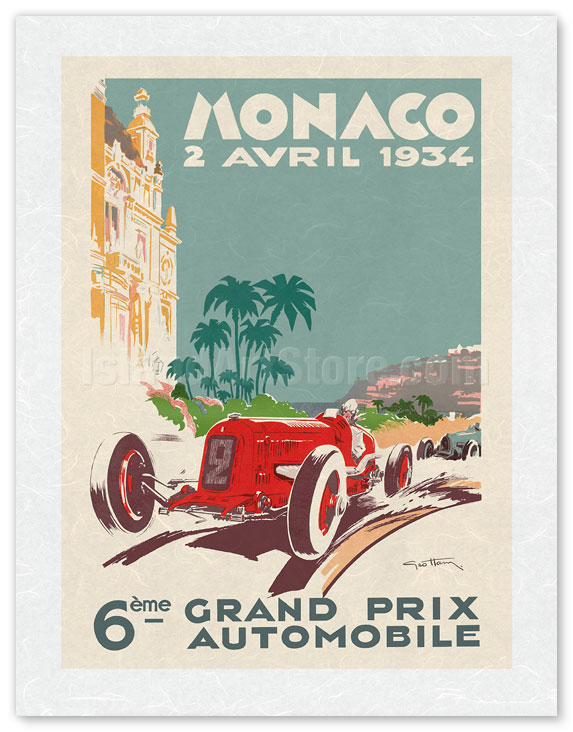 5th Grand Prix de hot Monaco-Ham - Canvas OR FINE Print Wall Art